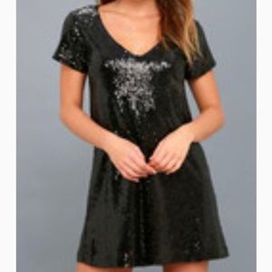 Black sequin dress